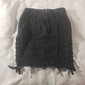 Free People Side Lace Up Mini Skirt